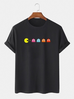 100% Bomuld Funny Game Med Tryk Rund Hals Løs Kortærmede T-shirts