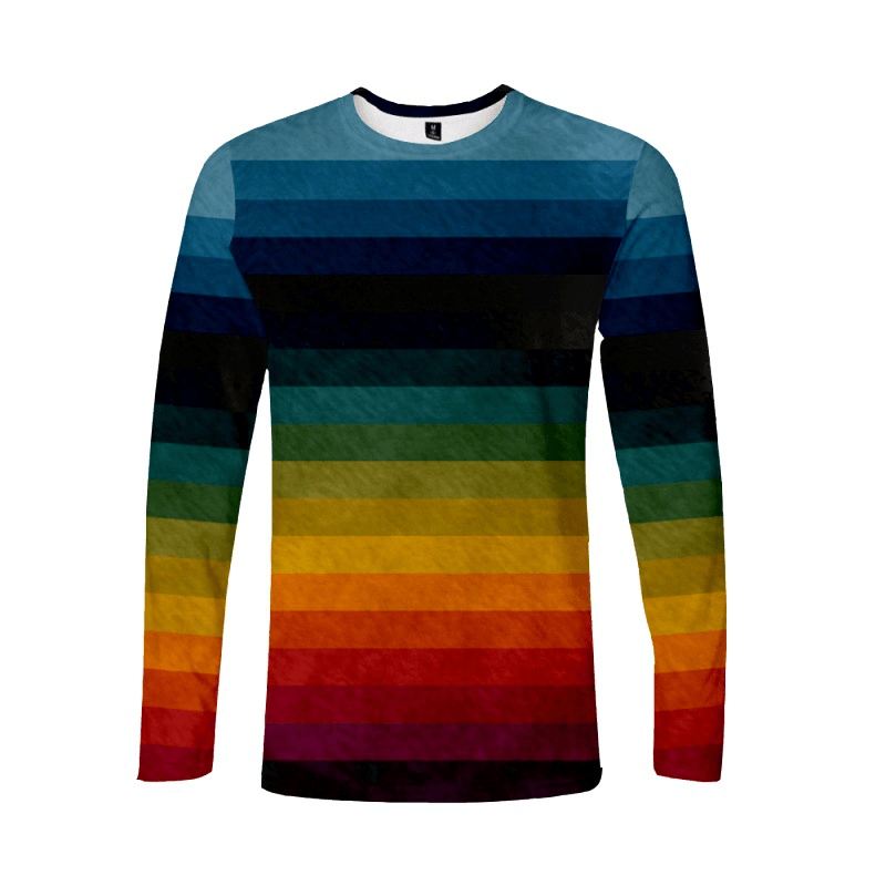 3d Digital Med Tryk Casual Trend Langærmet T-shirt Til Mænd