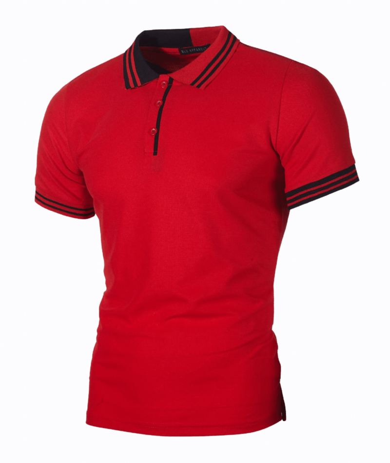 Åndbar Firkantet Kortærmet Poloshirt