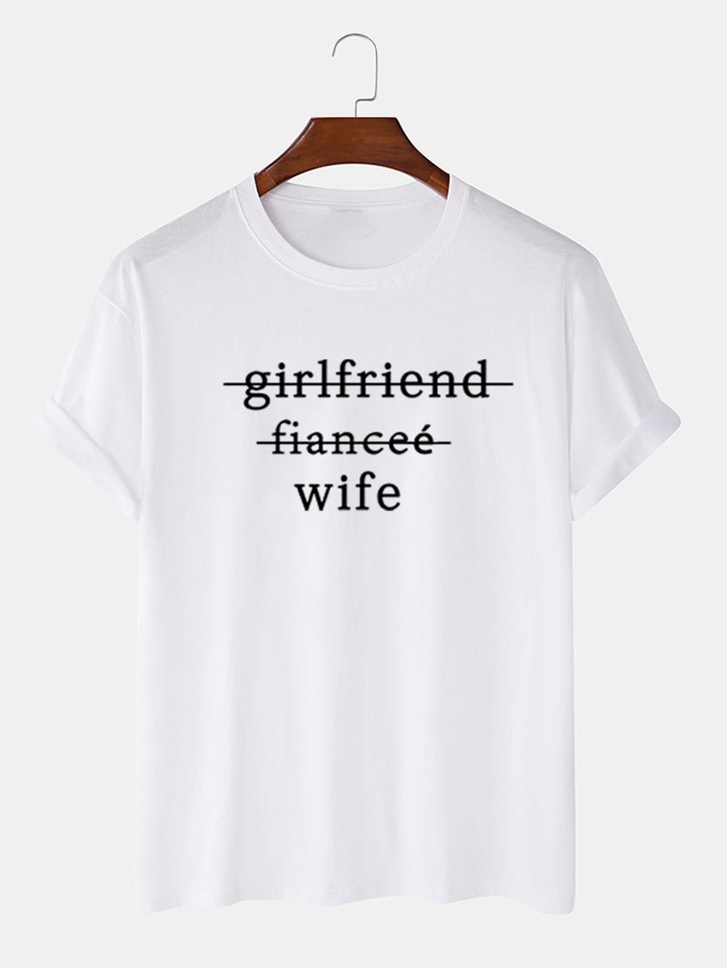 Herre 100% Bomuld Sjove Slogan Med Tryk Simple Kortærmede T-shirts