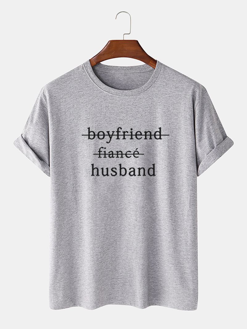 Herre 100% Bomuld Sjove Slogan Med Tryk Simple Kortærmede T-shirts
