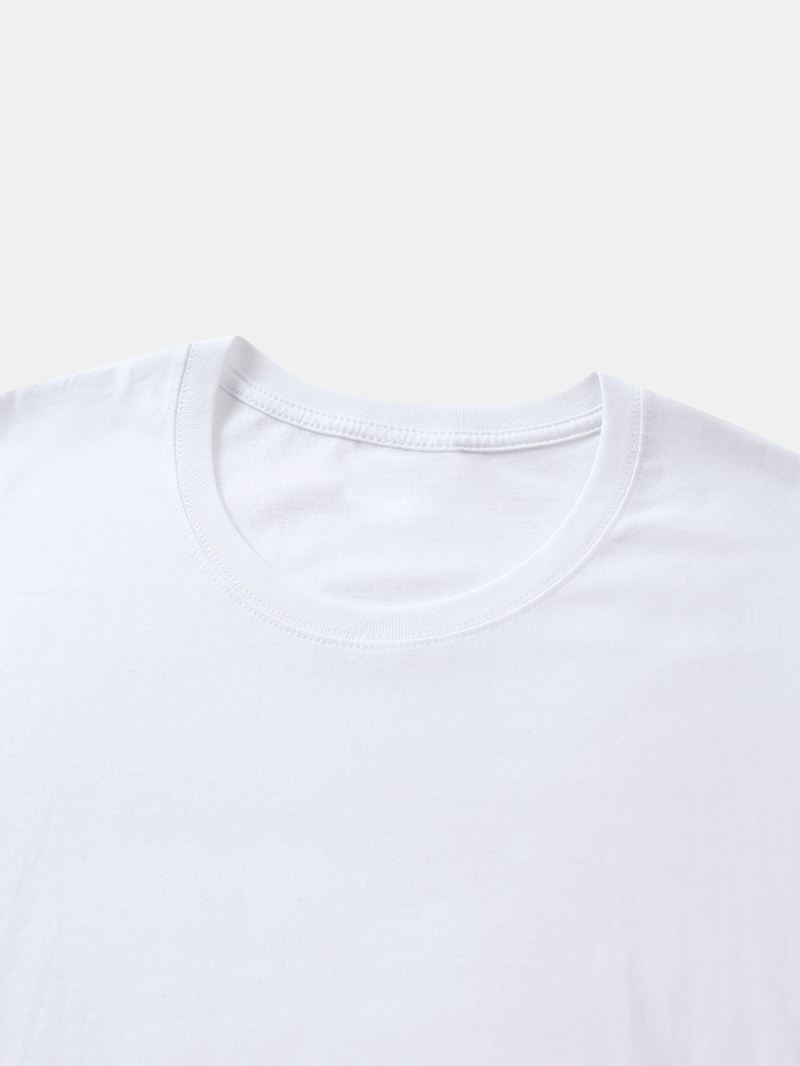 Herre 100% Bomuldssvampe Kortærmede T-shirts Med Brysttryk