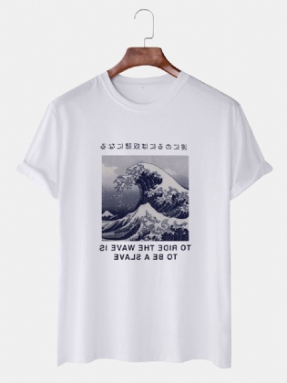 Herre Karakter Med Tryk Rund Hals Kortærmede Casual T-shirts