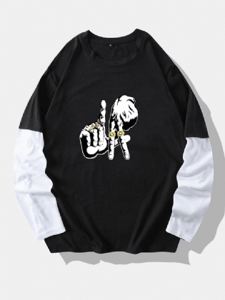 Herre Splejsningsgest Kreativ Langærmet T-shirt
