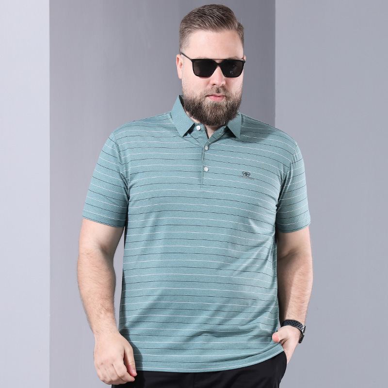 Plus Size Kortærmet T-shirt Til Mænd Med Varme Rhinsten Til Fedt