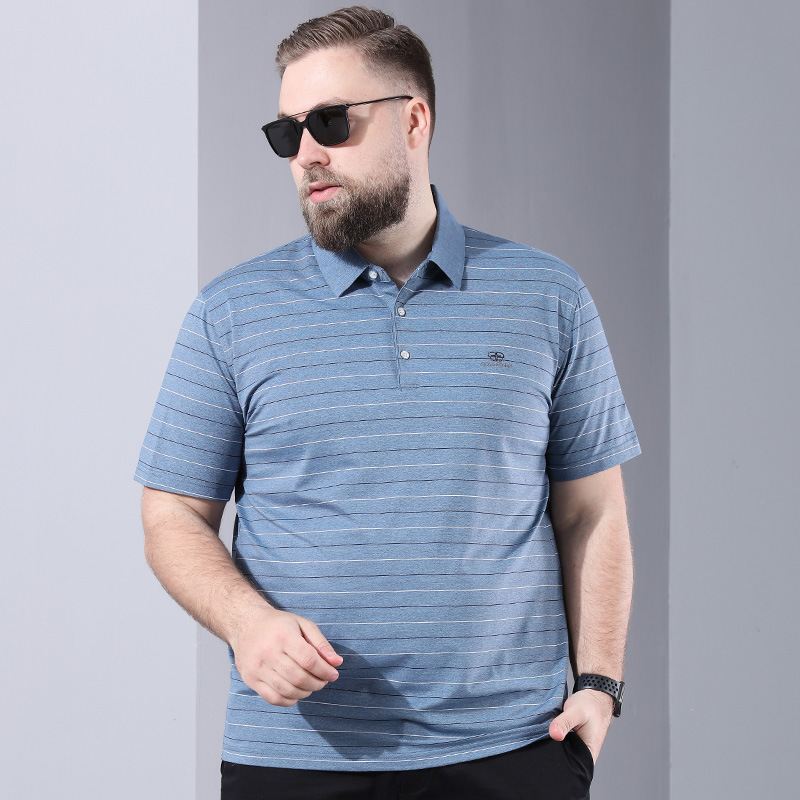 Plus Size Kortærmet T-shirt Til Mænd Med Varme Rhinsten Til Fedt