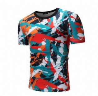 T-shirt Med Rund Hals Kortærmet 3d Digital Print