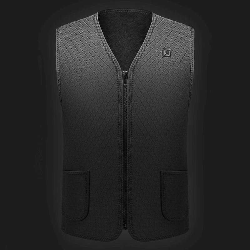 Herre Vinter 65℃ Usb Elektrisk Varmekontrolvest