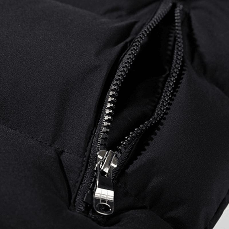 Tyk Varm Ærmeløs Frakkestandskrave Inluseret Polstret Vest Til Mænd Plus Størrelse M-4xl