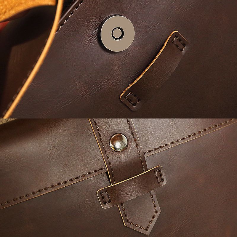 Mænd Imiteret Læder Retro Business 6.7 Tommer Telefontaske Konvoluttaske Clutch Taske