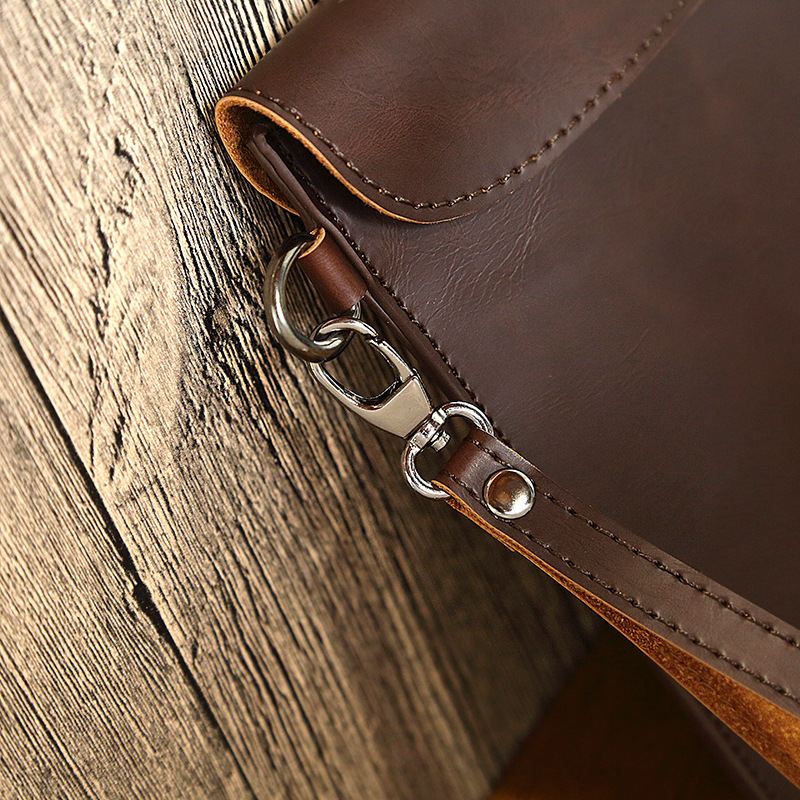 Mænd Imiteret Læder Retro Business 6.7 Tommer Telefontaske Konvoluttaske Clutch Taske