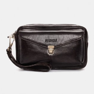 Mænd Multifunktion Lang Multi-card Slot Pung Retro Stor Kapacitet Første Layer Kohud 6.5 Tommer Telefontaske Clutch Tasker