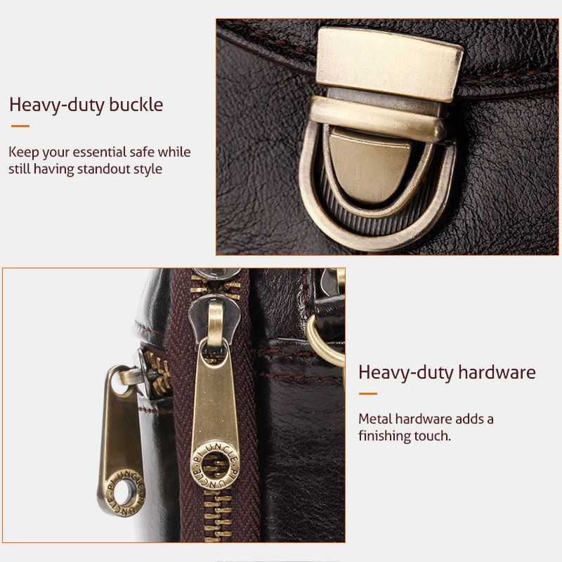 Mænd Multifunktion Lang Multi-card Slot Pung Retro Stor Kapacitet Første Layer Kohud 6.5 Tommer Telefontaske Clutch Tasker