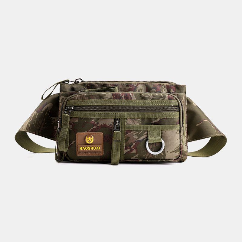 Mænd Nylon Flerlags Brysttaske Med Stor Kapacitet Multi-lomme Anti-tyveri Taljetaske Crossbody Skuldertaske