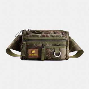 Mænd Nylon Flerlags Brysttaske Med Stor Kapacitet Multi-lomme Anti-tyveri Taljetaske Crossbody Skuldertaske