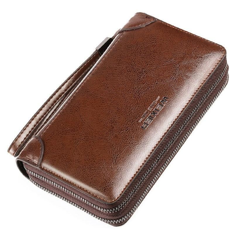 Mærke Herrepung Herre Lynlåspung Læder Clutch Herrepung Møntpakke Kortlommeholder Højkvalitets Tegnebøger