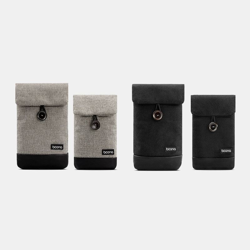 Unisex Oxford Pu Læder Bærbar Støvtæt Vandtæt Mobil Power Headset Taske Telefon Power Bank Opbevaringstaske Clutch Tasker