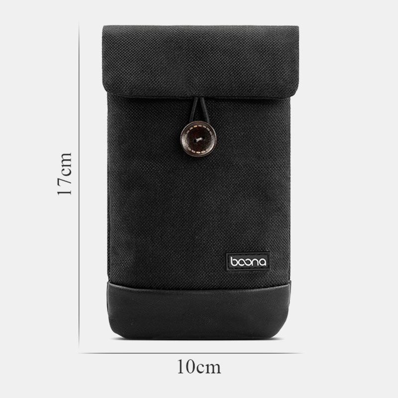 Unisex Oxford Pu Læder Bærbar Støvtæt Vandtæt Mobil Power Headset Taske Telefon Power Bank Opbevaringstaske Clutch Tasker