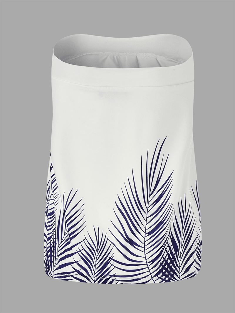 Kvinder Summer Leaf Med Tryk Stropløs Ærmeløs Tube Tanktop