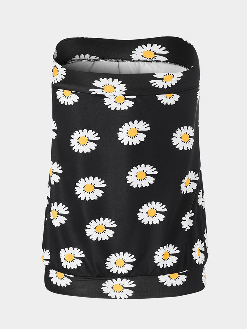 Små Tusindfryd Med Tryk Stropløs Ærmeløs Holiday Beach Tube Tank Top