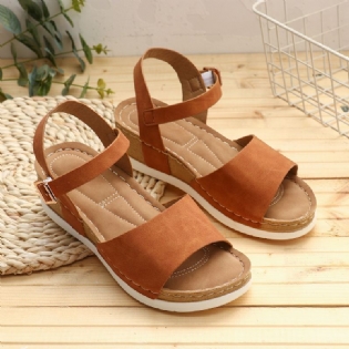 Dame Åbnet Tå Rocker Sole Slide Sandaler