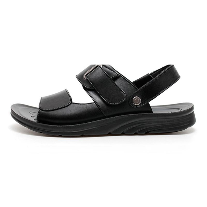 Mænd Ægte Læder Åben Tå Sandaler Hjemmesko Two Way Wear Sko