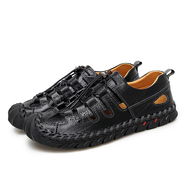 Mænd Ægte Læder Åndbare Business Casual Sandaler