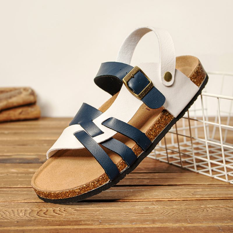 Mænd Åndbar To-vejs Slip-on Skridsikre Kork Bund Casual Sandaler