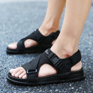 Mænd Hook & Loop Åbnet Tå Casual Beach Soft Sole Sandaler