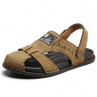 Mænd Ko Læder Casual Blød Sål Fiskeri Strand Sandaler