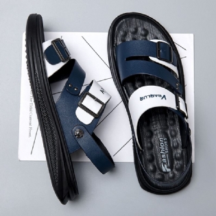 Mænd Kohud To-vejs Åndbare Skridsikre Komfortable Casual Sandaler