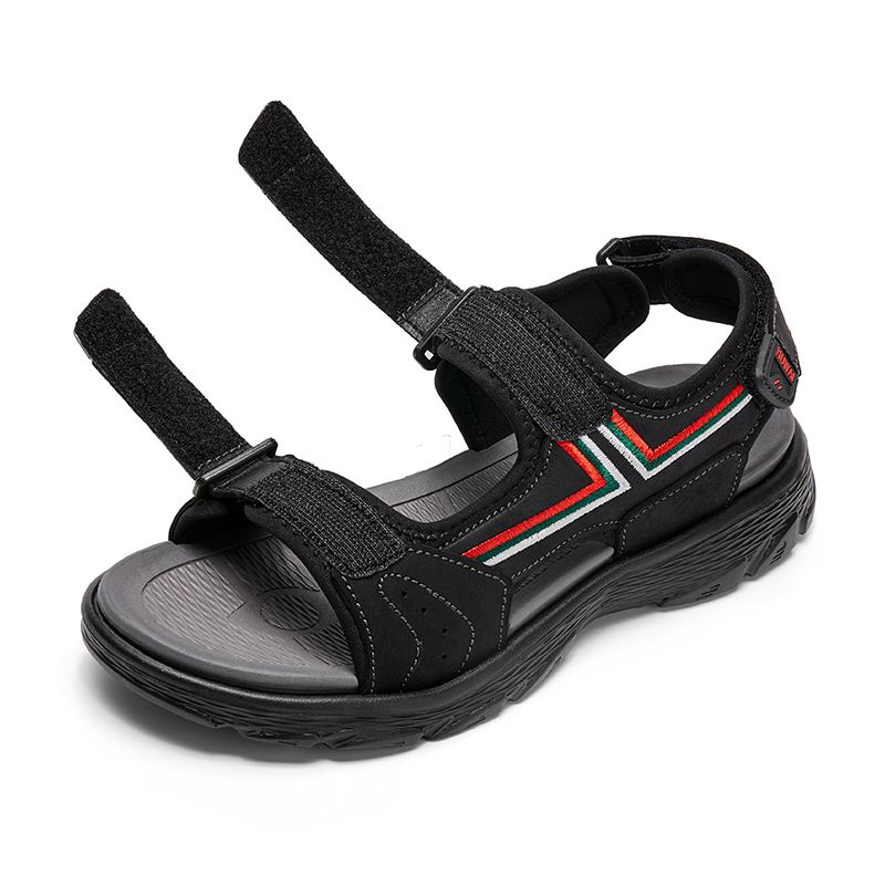 Mænd Læder Åndbar Skridsikker Åbnet Strand Casual Udendørs Sandaler