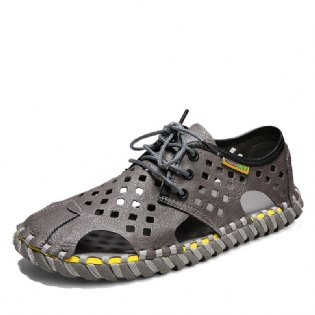 Mænd Microfiber Åndbar Hollow Out Casual Outdoor Sandaler