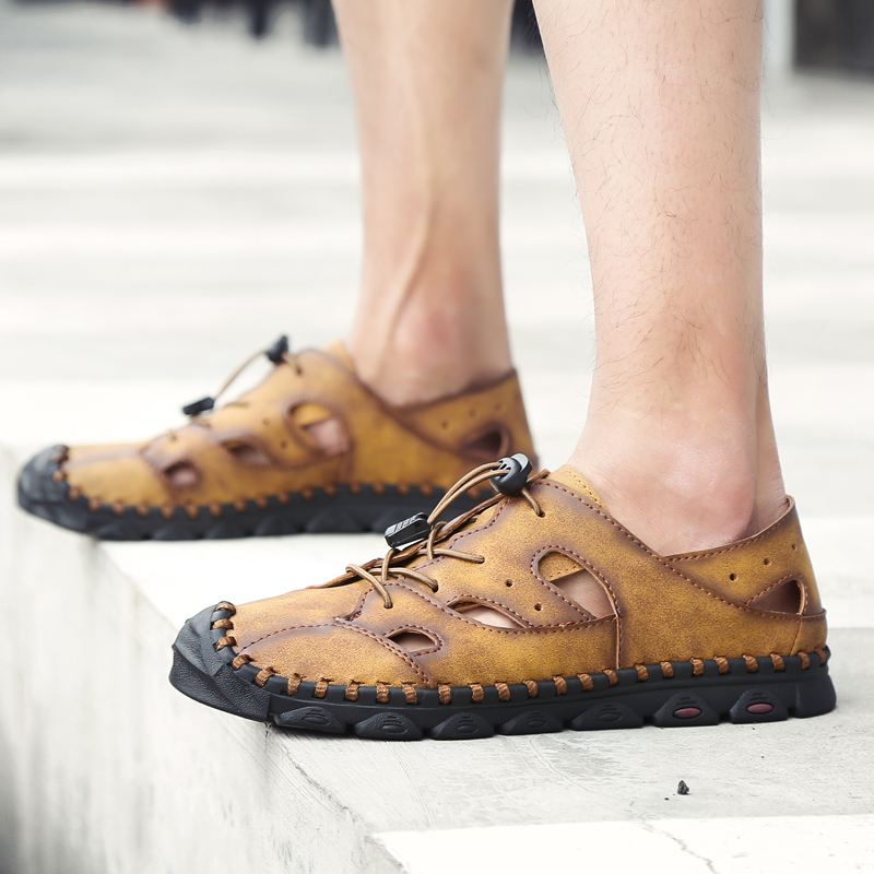 Mænd Microfiber Anti-toe Collision Casual Sandaler