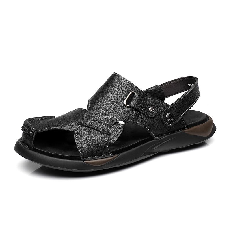 Mænd Mikrofiber Blød Sål Skridsikker Letvægts Lukket Tå Casual Strandsandaler