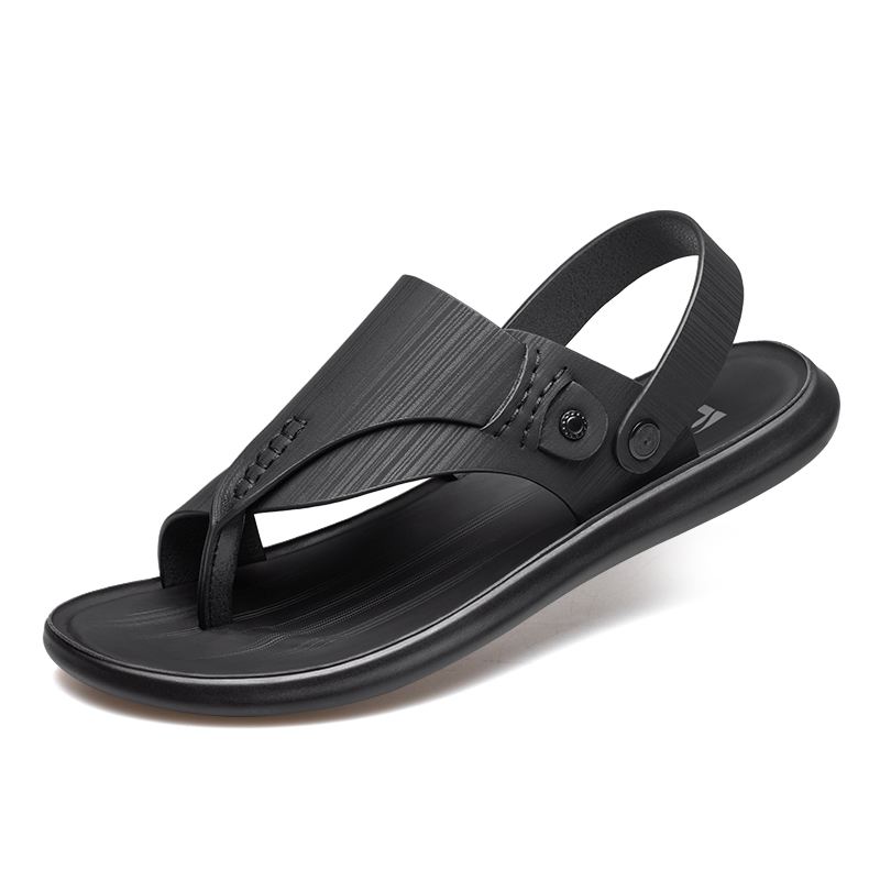 Mænd Mikrofiber Bløde Skridsikre To-vejs Klipte Afslappede Strandsandaler
