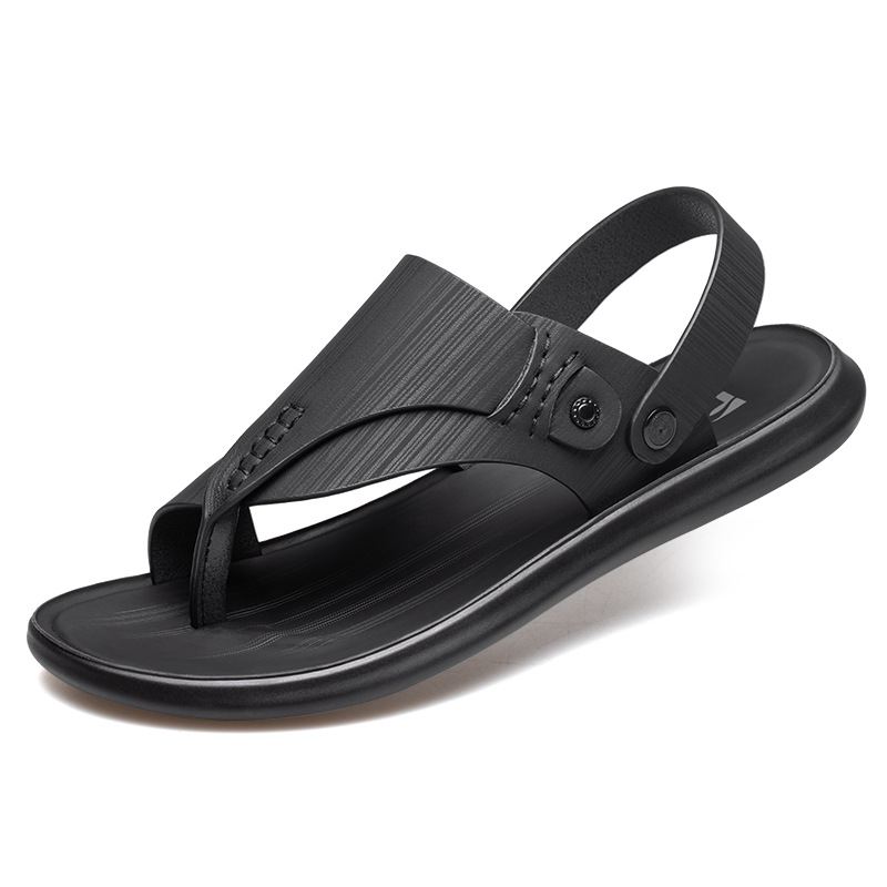 Mænd Mikrofiber Bløde Skridsikre To-vejs Klipte Afslappede Strandsandaler