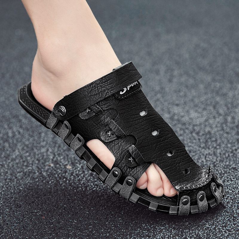 Mænd Mikrofiber To-vejs Letvægts Skridsikre Casual Sandaler