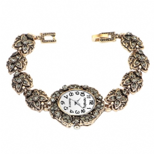 Retro Stil Damearmbåndsur Crystal Luxury Quartz Watch
