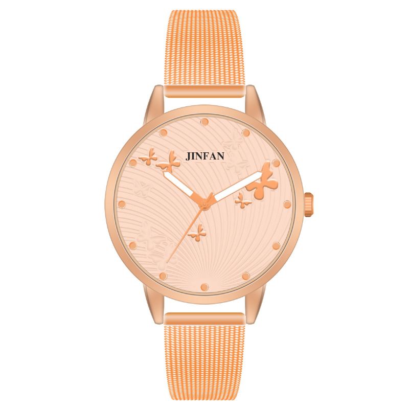 Casual Style Kvinder Armbåndsur Fuld Steel Quartz Ure
