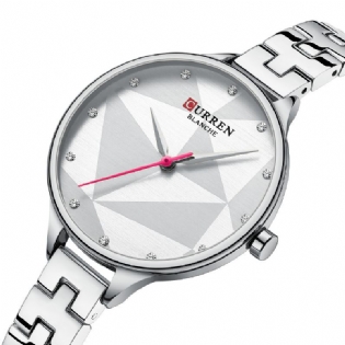 Elegant Design Damearmbåndsur Crystal Fuldt Steel Quartz Watch
