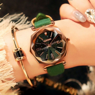 Elegant Stjernehimmel Dekoration Mesh Stål Mode Kvinder Watch Quartz Watch