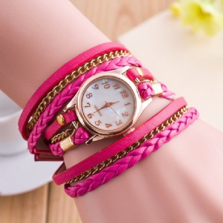 Mode Afslappet Shell Overflade Diamant Armbånd Watch Kvinder Quartz Watch