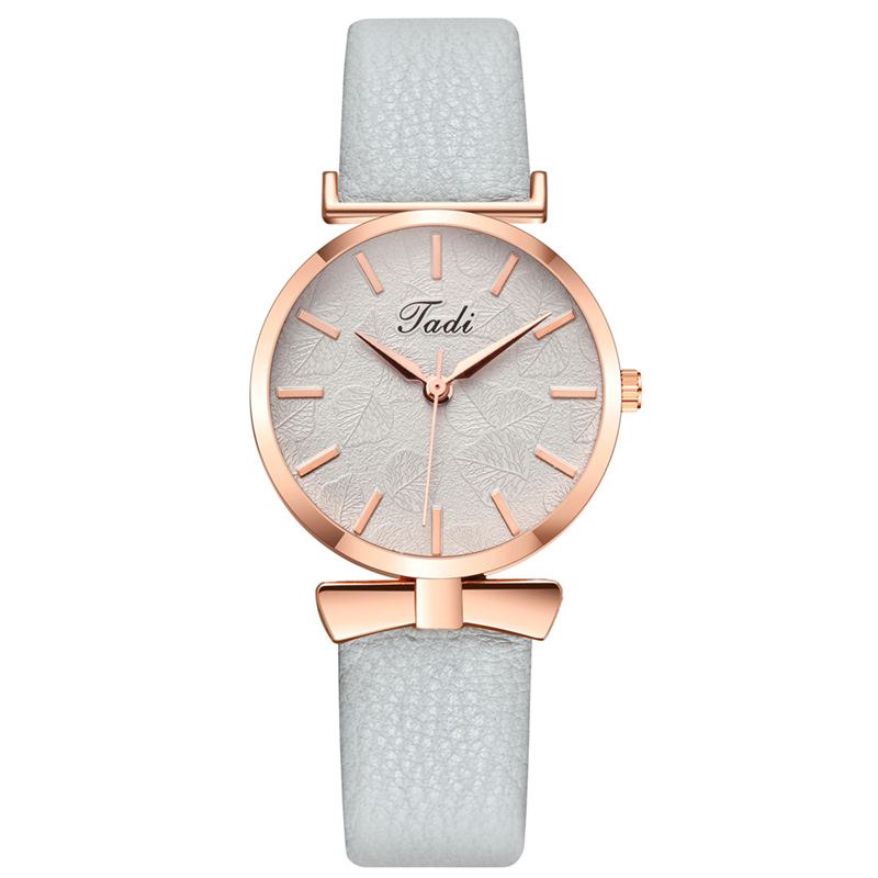 Mode Casual Elegante Kvinder Ure Læder Band Urskive Rose Gold Wrist Case Quartz Watch
