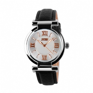 Mode Dameur Vandtæt Læderrem Casual Quartz Watch