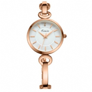 Mode Kvinder Kvarts Ur Rhinestones Dial Dame Kjole Armbånd Ur
