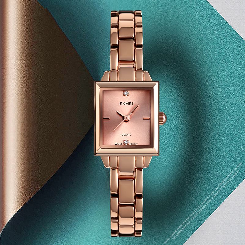 Mode Kvinder Watch Light Luxury 3atm Vandtæt Rustfri Strap Quartz Watch