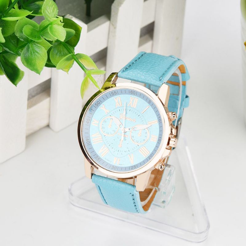 Mode Kvinder Watch Light Luxury Casual Læderrem Quartz Watch