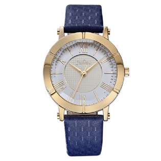 Mode Luksus Læderrem Dame Student Quartz Watch