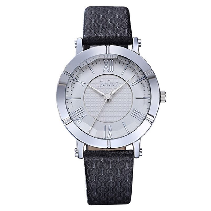Mode Luksus Læderrem Dame Student Quartz Watch